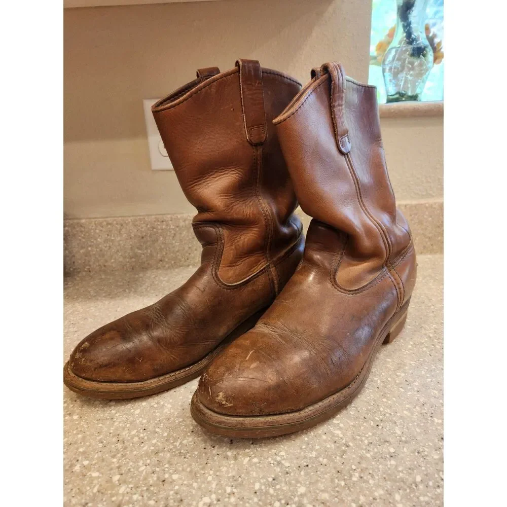 Red Wing Pecos Cowboy Boots Brown Men's Size 10 B 790 VTG
